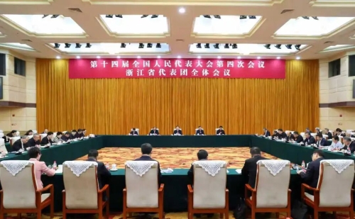 浙江代表团审议全国人大常委会工作报告 王浩刘捷参加