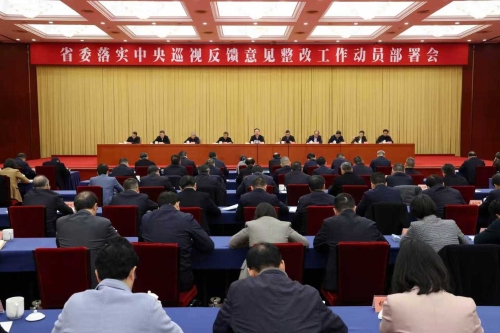 省委召开落实中央巡视反馈意见整改工作动员部署会 王浩讲话