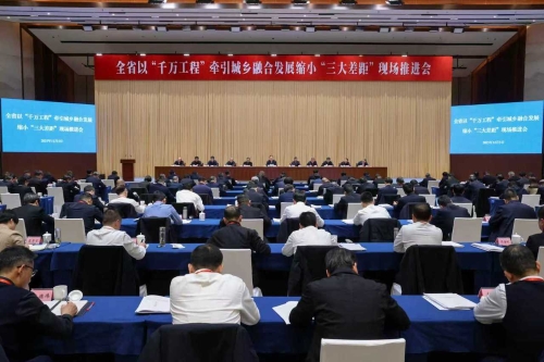 王浩在以“千万工程”牵引城乡融合发展缩小“三大差距”现场推进会上强调 一步一个脚印踏踏实实地推动城乡一体融合高质量发展